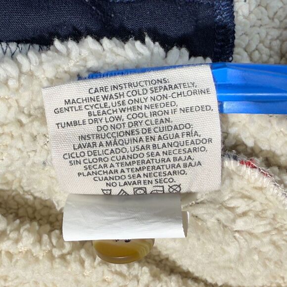 Sage Collective Womens Red White Jacket Flannel Sherpa Lined Plaid Long Sleeve L - Picture 8 of 9